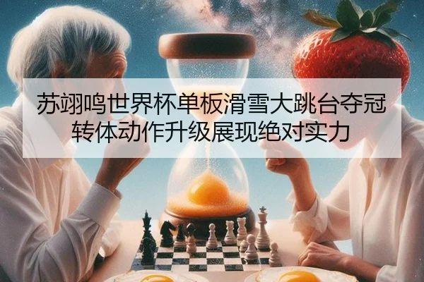 苏翊鸣世界杯单板滑雪大跳台夺冠 转体动作升级展现绝对实力